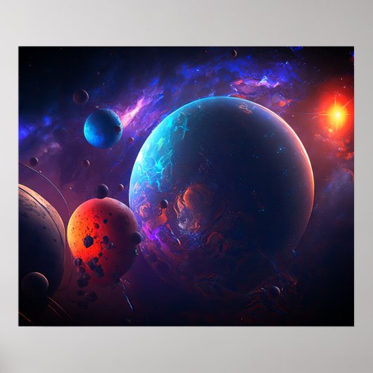 Schitterend galaxy buitenruimte kosmische universu poster (Voorkant)