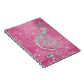 Schitterend galerijeffect zilverkleurige verdrievo notitieboek (Rechterzijde)