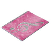 Schitterend galerijeffect zilverkleurige verdrievo notitieboek (Linkerzijde)