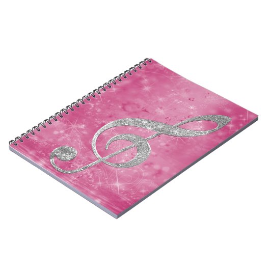 Schitterend galerijeffect zilverkleurige verdrievo notitieboek (Linkerzijde)