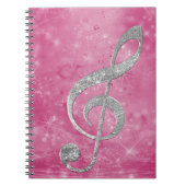 Schitterend galerijeffect zilverkleurige verdrievo notitieboek (Voorkant)