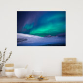 Schitterend gebied van Aurora Borealis Poster (Keuken)