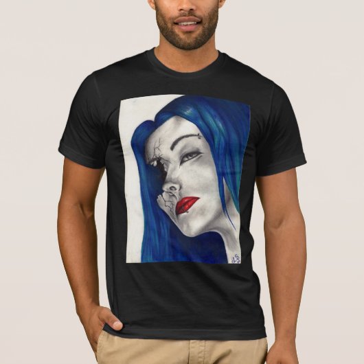 Schitterend gebroken Fantasy Girl Horror Gothic Ar T-shirt (Voorkant)
