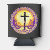 Schitterend gedetailleerd Christelijk kruisbeeld Blikjeskoeler (Voorkant)