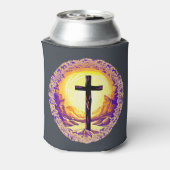 Schitterend gedetailleerd Christelijk kruisbeeld Blikjeskoeler (Blikje Achterkant)