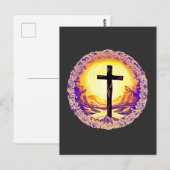 Schitterend gedetailleerd Christelijk kruisbeeld Briefkaart (Voorkant / Achterkant)