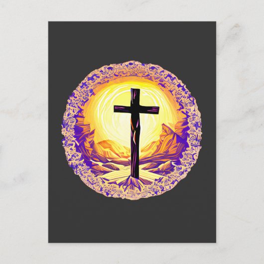 Schitterend gedetailleerd Christelijk kruisbeeld Briefkaart (Voorkant)
