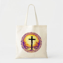 Schitterend gedetailleerd Christelijk kruisbeeld Tote Bag