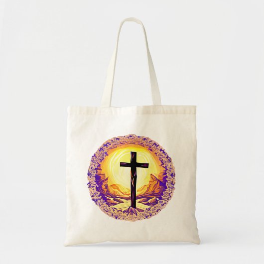 Schitterend gedetailleerd Christelijk kruisbeeld Tote Bag (Voorkant)