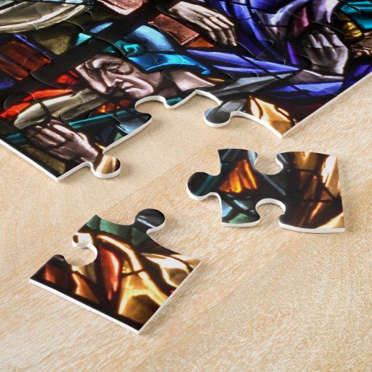 Schitterend gekleurd glas legpuzzel (Zijkant)