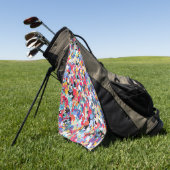 Schitterend gekleurd patroon golfhanddoek (Groen)