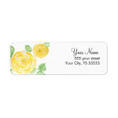 Schitterend gele rozen ventilatorontwerp voor Wate Etiket (Voorkant)