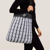 Schitterend geometrisch patroon in zwart-wit crossbody tas (Dichtbij)
