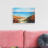 Schitterend geschilderd zand Dunes en strand Canva Canvas Afdruk (Insitu (Woonkamer))