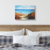 Schitterend geschilderd zand Dunes en strand Canva Canvas Afdruk (Insitu (Slaapkamer))