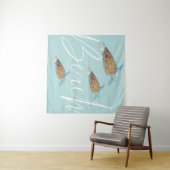 Schitterend geverfd Zee met aangrijpende tekst Wandkleed (In Situ (horizontaal))