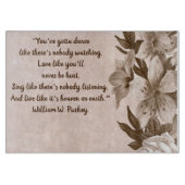 Schitterend Gezegde op een snijvlak van Floral Gla Snijplank (Voorkant)