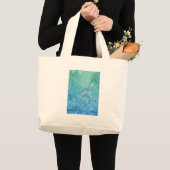 Schitterend glitterig schitterend effect blauwe tr grote tote bag (Voorkant (product))