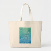 Schitterend glitterig schitterend effect blauwe tr grote tote bag (Voorkant)