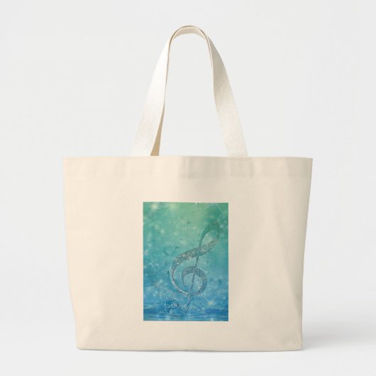 Schitterend glitterig schitterend effect blauwe tr grote tote bag (Voorkant)