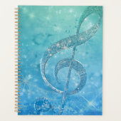 Schitterend glitterig schitterend effect blauwe tr planner (Voorkant)