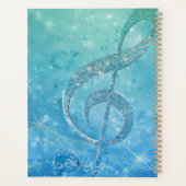 Schitterend glitterig schitterend effect blauwe tr planner (Achterkant)