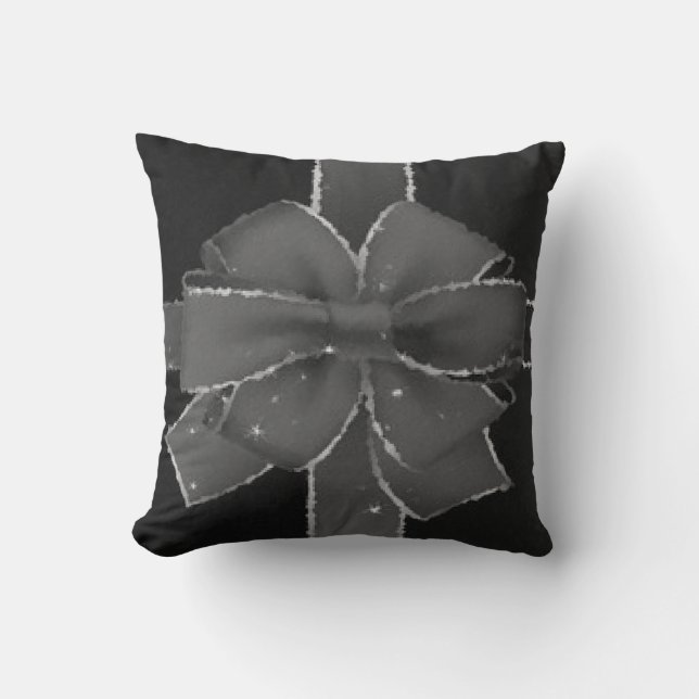 Schitterend grijs kerstcadeaudesign kussen (Voorkant)