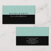 Schitterend groen en glad zwart visitekaartje (Voorkant / Achterkant)