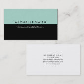 Schitterend groen en glad zwart visitekaartje (Voorkant / Achterkant)