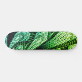 Schitterend groen fractaal design digitale kunst persoonlijk skateboard (Horizontaal)