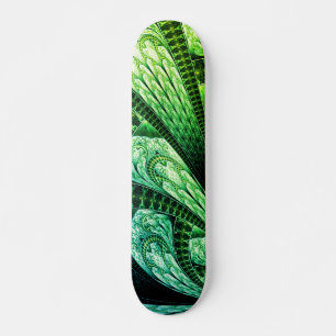 Schitterend groen fractaal design digitale kunst persoonlijk skateboard