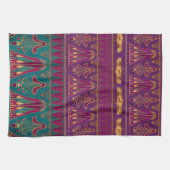 Schitterend groen paars oud Egyptisch patroon Theedoek (Horizontaal)