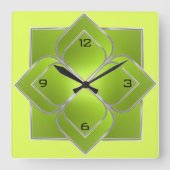 Schitterend groen vierkante klok (Voorkant)