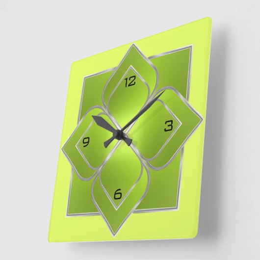 Schitterend groen vierkante klok (Hoek)