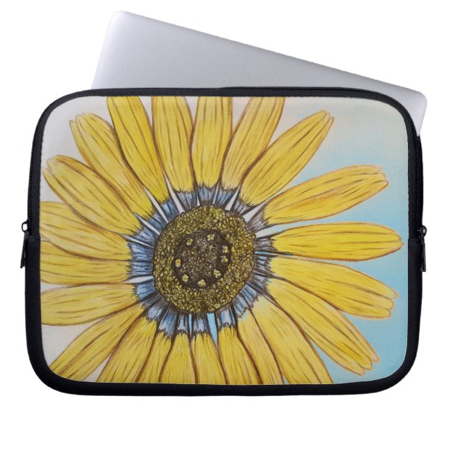 Schitterend handgeschetst ventilatorontwerp laptop sleeve (Voorkant)