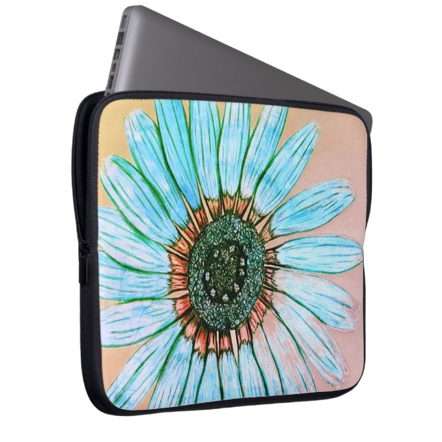 Schitterend handgeschetst ventilatorontwerp laptop sleeve (Voorkant Rechts)