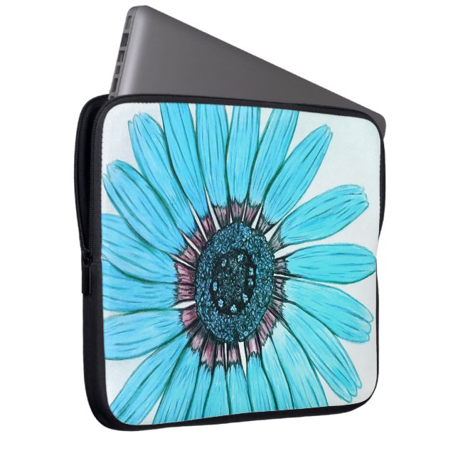 Schitterend handgeschetst ventilatorontwerp laptop sleeve (Voorkant Rechts)