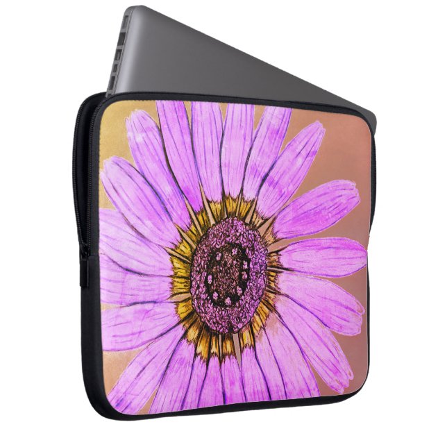 Schitterend handgeschetst ventilatorontwerp laptop sleeve (Voorkant Rechts)