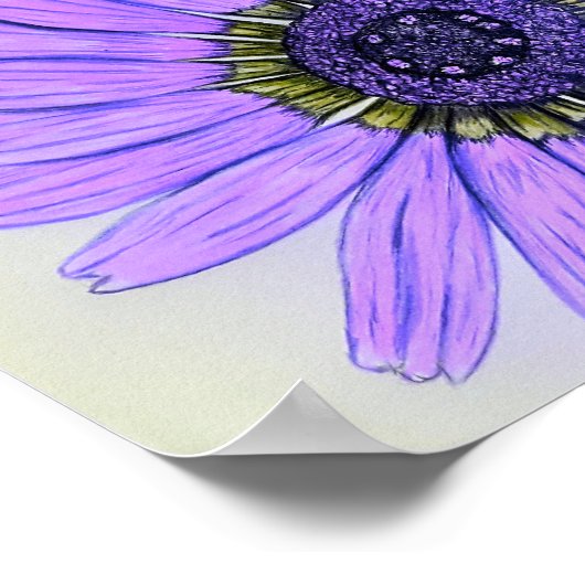 Schitterend handgeschetst ventilatorontwerp Poster (Hoek)