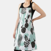 Schitterend handgetekend cacti-doedel naadloos pat schort (Insitu)