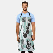 Schitterend handgetekend cacti-doedel naadloos pat schort (Gedragen)