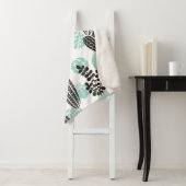 Schitterend handgetekend cacti-doedel naadloos pat sherpa deken (In situ)