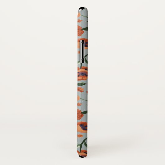 Schitterend handschilderd Oranje bladerbloempatroo Case-Mate iPhone Case (Achterkant / rechts)