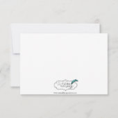 Schitterend hart: Black Ribbon Rehearsal Dinner Kaart (Achterkant)