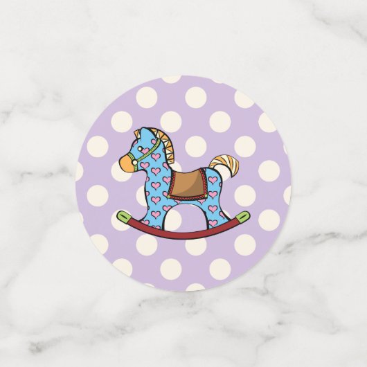 Schitterend hart Rockpaard Confetti (Kleine voorkant)