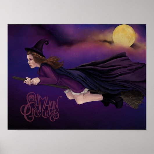 Schitterend heks Poster van Samhain (Voorkant)