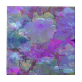 Schitterend, helder, multikleurig Floral ontwerp Tegeltje