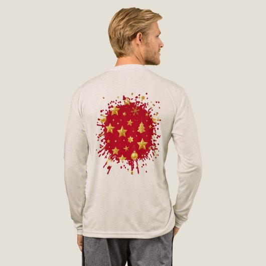 Schitterend helder op kerstavond Tri-Blend shirt (Achterkant)