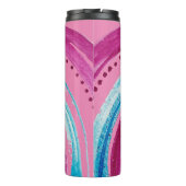 Schitterend helder roze regenboogontwerp thermosbeker (Achterkant)