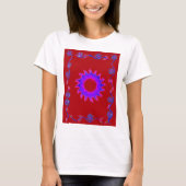 Schitterend India Motif Mendi Art Design T-shirt (Voorkant)